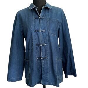 Vintage Shanghai Blue Workers Shacket US 8-10 L’AntiCher Cotton Jacket Pockets